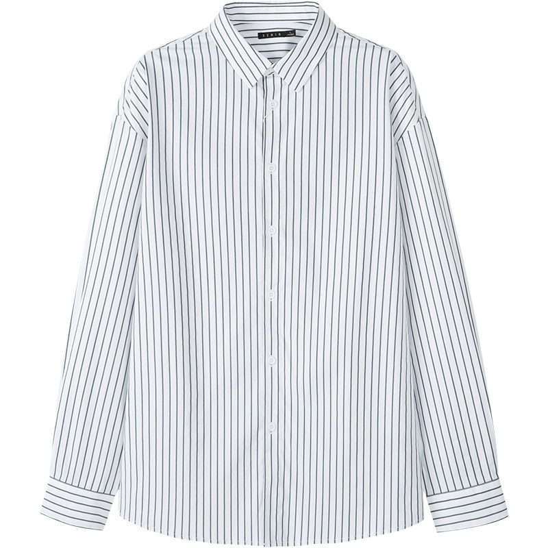 森马长袖衬衫男2019时尚潮宽松翻领衬衣男装学生休闲上衣秋季