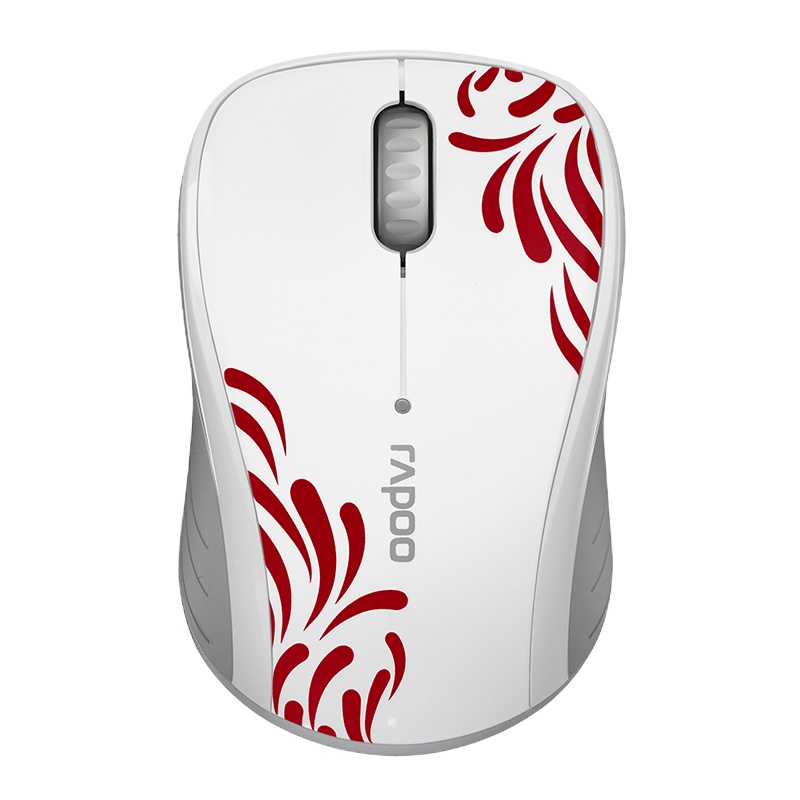 雷柏3100M白色无线光学鼠标 光电鼠标 USB连接 办公鼠标 蓝牙鼠标