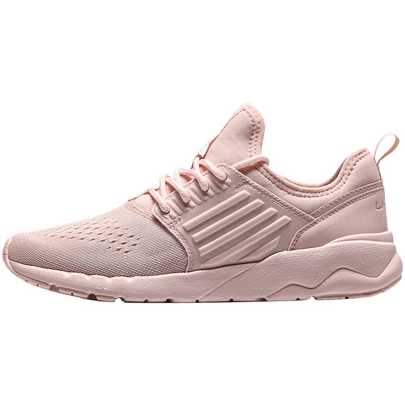 李宁LINING女子休闲鞋18新款愿景透气一体织休闲低帮系带运动鞋AGCN124-3..