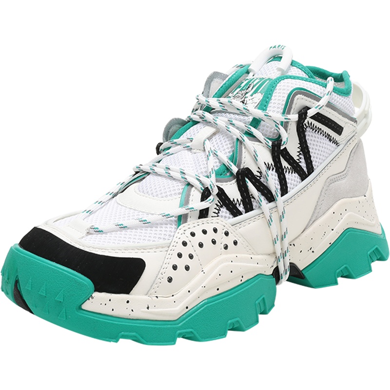 KENZO 高田贤三 男款织物配皮多种面料系带休闲运动鞋 FA5 5SN301 F52