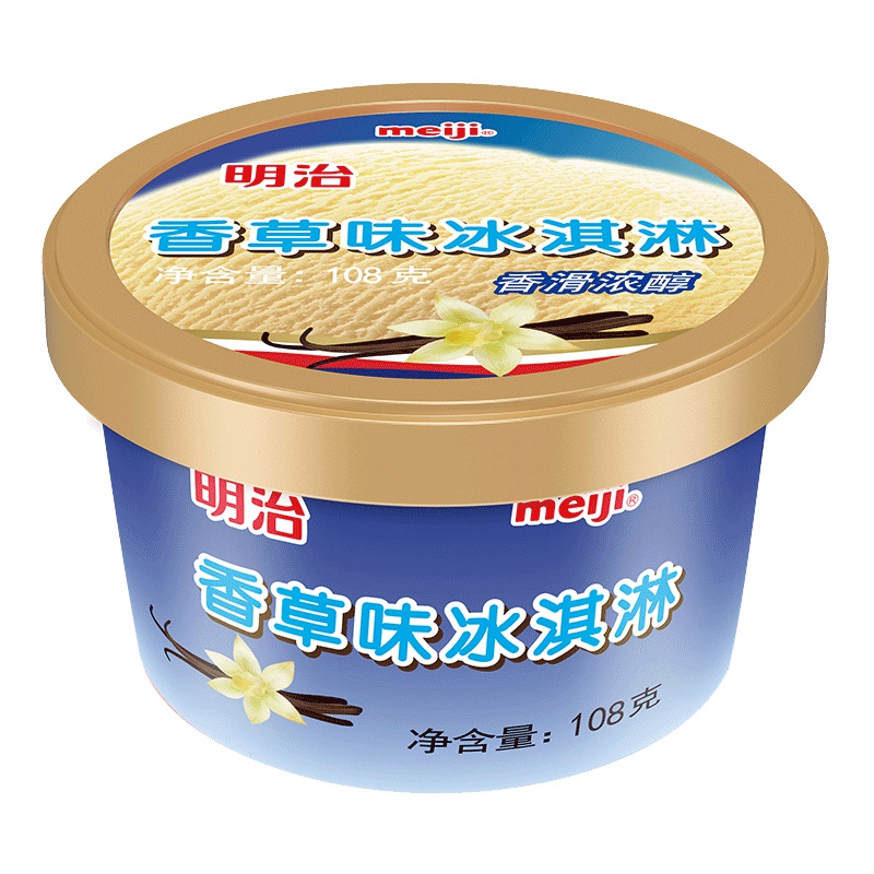 明治香草味冰淇淋(杯装)108g
