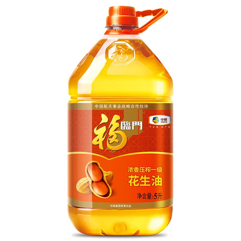 福临门浓香压榨一级花生油5L