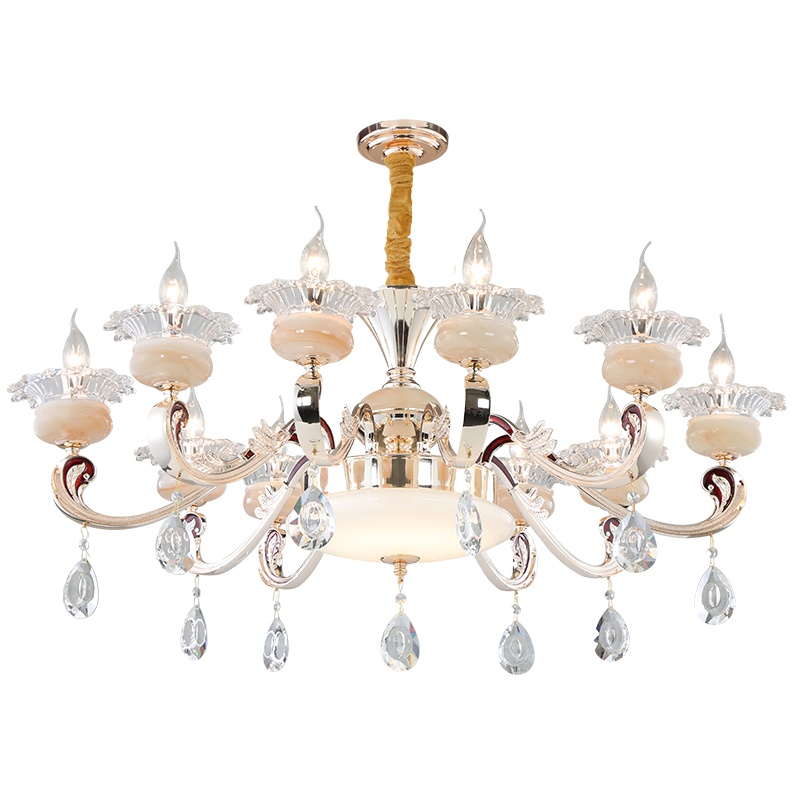 雷士照明(NVC)客厅吊灯 轻奢欧式吊灯 吊灯客厅灯 现代灯具灯饰 欧式水晶灯大气吊灯[需自配E14球泡