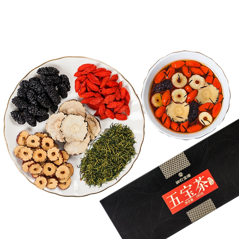 神农金康 五宝茶枸杞杜仲雄花茶玛咖桑葚干红枣茶男人茶肾茶男性养生茶