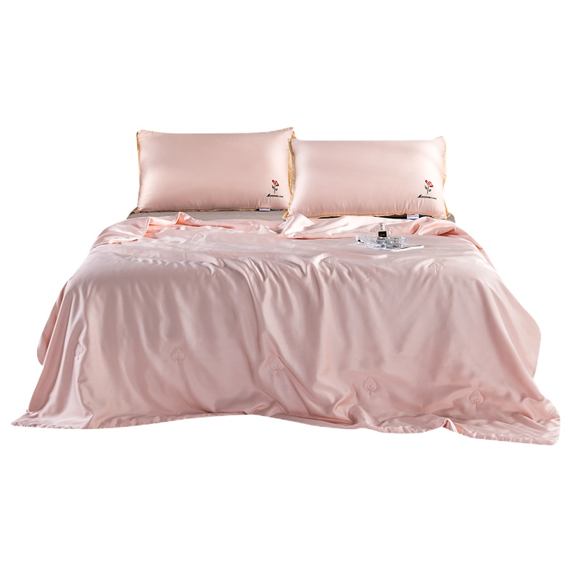 OKIOKI玫瑰蚕蛹蛋白夏被60S莱赛尔纤维空调被双人家用被芯