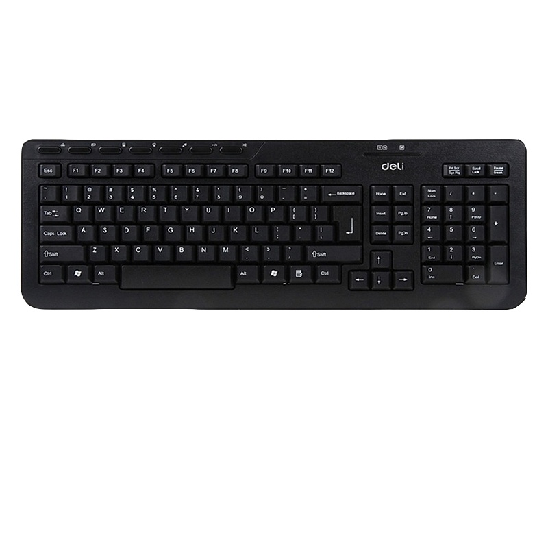 得力（deli）3729 无线多媒体键盘鼠标礼品套装 黑色