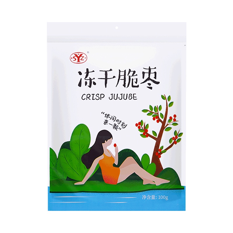 双枒子(SYZ)冻干脆枣[100g/包] 嘎嘣脆无核新疆特产红枣