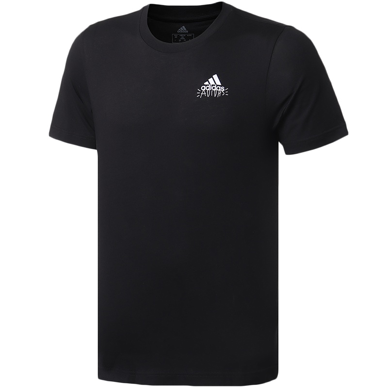 阿迪达斯男服短袖T恤圆领印花休闲运动服FN1750