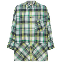 【商场同款】莱茵2019新款秋蕾丝V领碎花印花网纱长款气质连衣裙