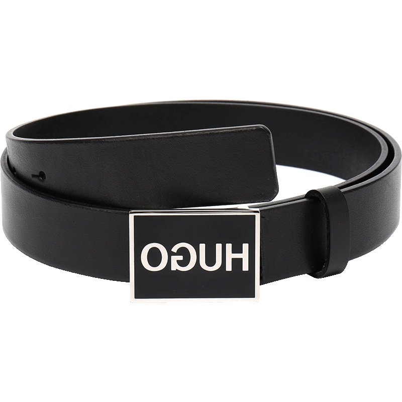 HUGO BOSS 雨果博斯 男士牛皮仿古板扣式皮带腰带 50380070