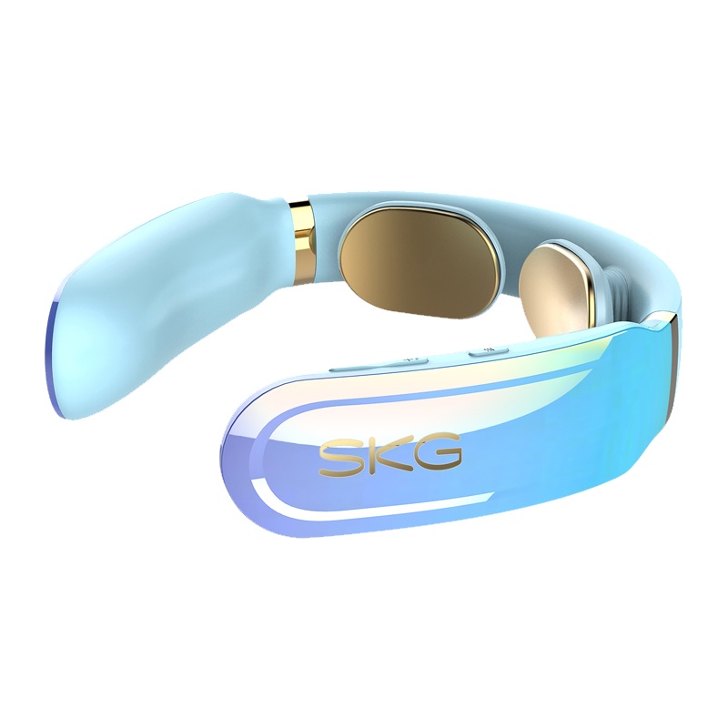 端午节礼物SKG放松一博博 K6炫彩浅蓝颈椎按摩仪颈部按摩仪办公室护颈仪热敷手机操控颈部按摩器