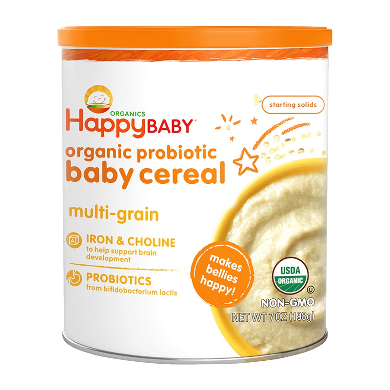 禧贝(Happy Baby)有机婴儿混合谷物米粉 198克/罐装 8个月以上