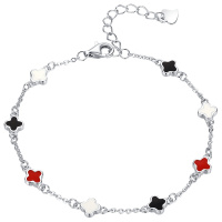 佰色传情(BRIR)四叶草纯银手链女ins小众设计潮少女心首饰女友礼物