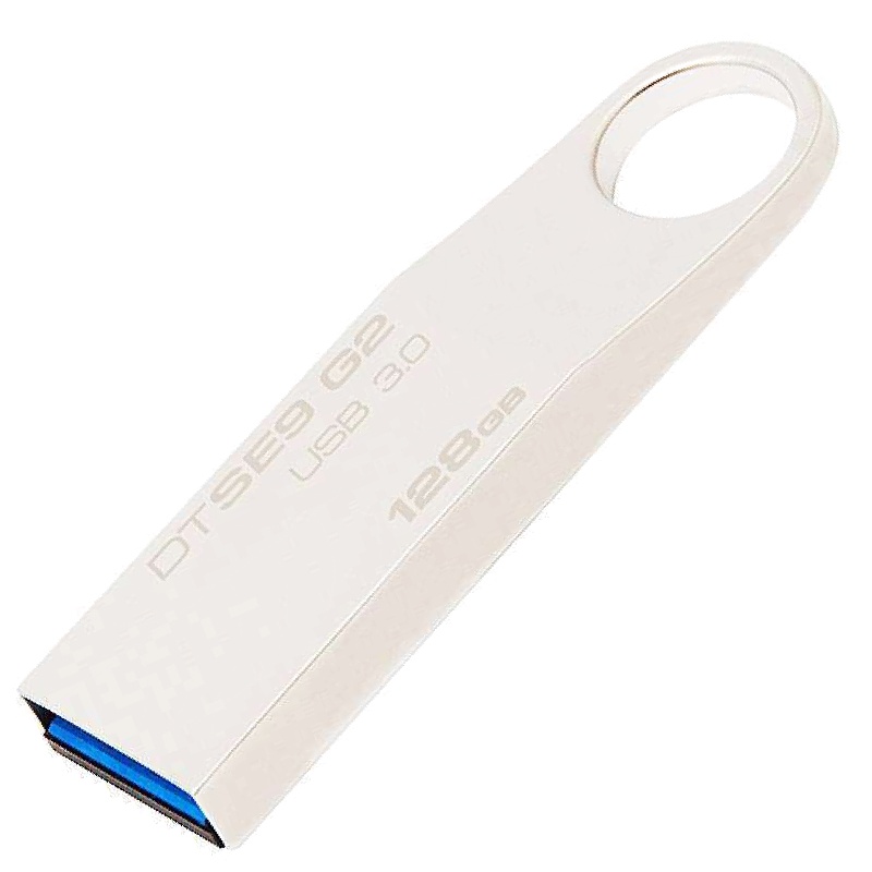 Kingston金士顿USB3.0高速不锈钢金属u盘DTSE9G2/128GB闪存盘激光刻字LOGO定制银色十二星座定制