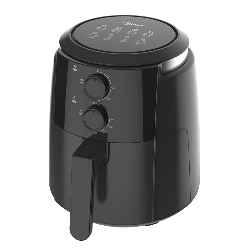 美的(Midea)空气炸锅5L大容量家用煎炸锅炸鸡翅多功能煎烤双旋钮智能电炸锅薯条机空气烤箱KZ50E101B