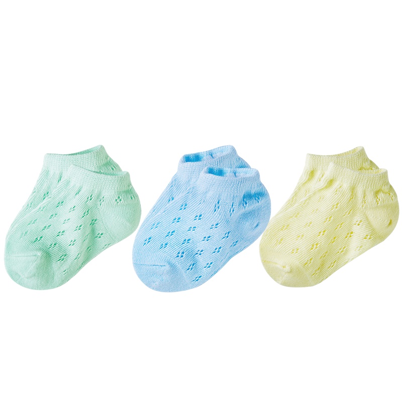 贝贝怡童袜宝宝袜子婴儿短袜宝宝鞋袜儿童船袜（3双装）173P351