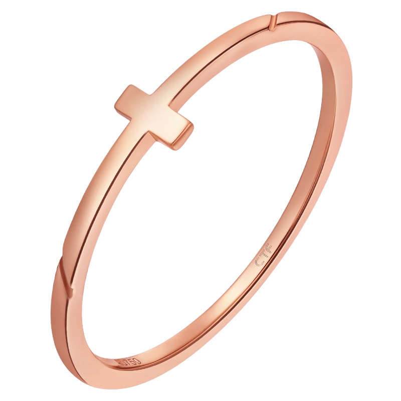 schl-周大福珠宝饰品女神系列18K金彩金戒指