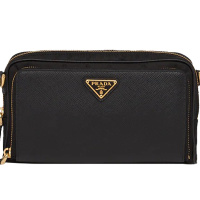 【预定】PRADA/普拉达 尼龙和Saffiano 皮革迷你手袋 1DH058 19*3*10CM