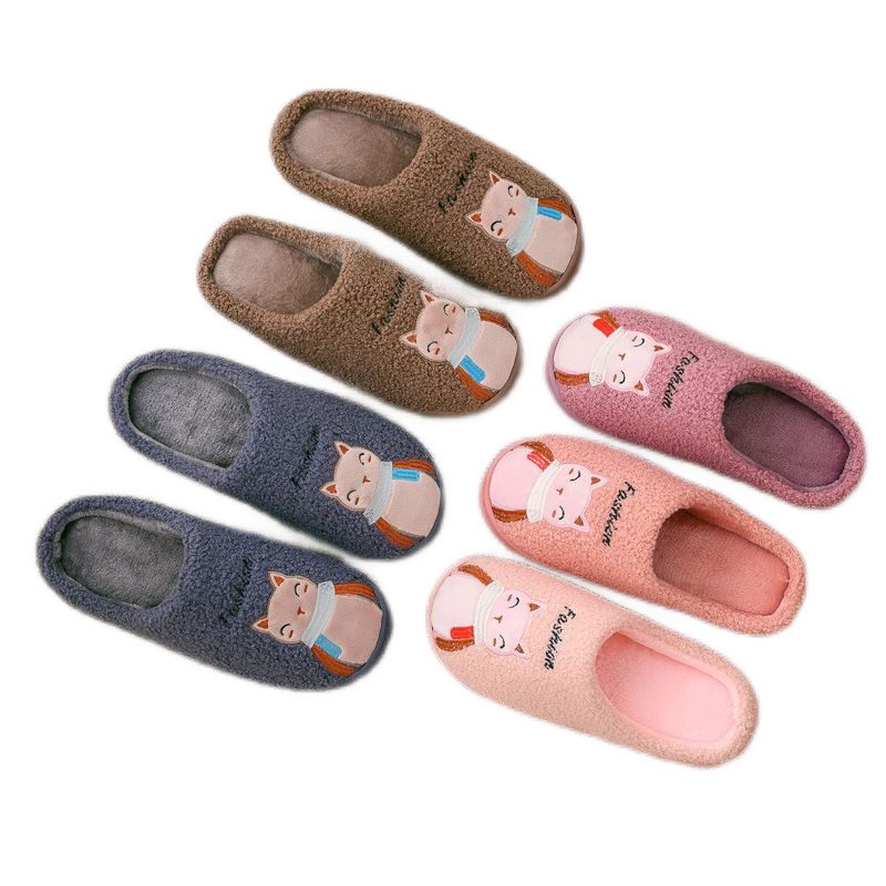 [2双]拖鞋女春秋棉亚麻室内家居家用四季情侣布艺地板男夏防滑威珺