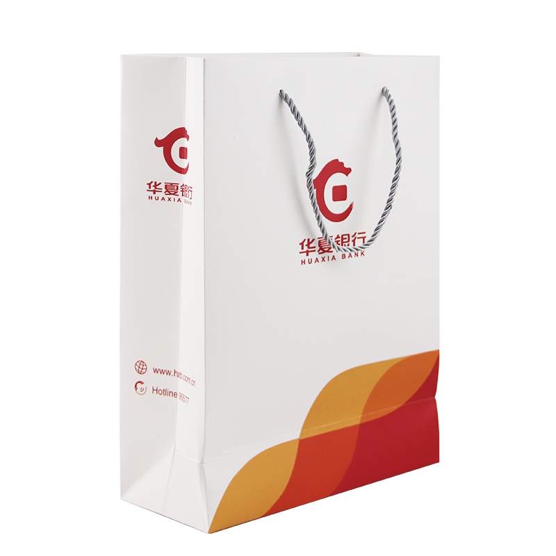 诚信东方 华夏银行铜版纸手提袋 定制加厚高档文件袋 单个装