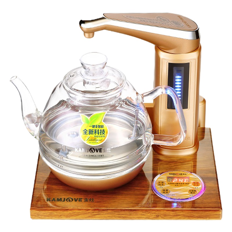 金灶 U7 花梨木自动上水电热水壶 智能电水壶自吸水煮水壶