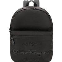 Salvatore Ferragamo 菲拉格慕 男士1927系列黑色LOGO图案双肩背包 24A493