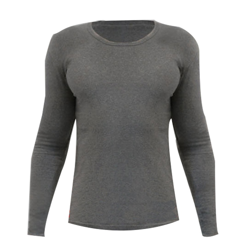 浪莎 情侣纯色保暖内衣 秋衣秋裤套装 青年修身美体打底棉毛衫