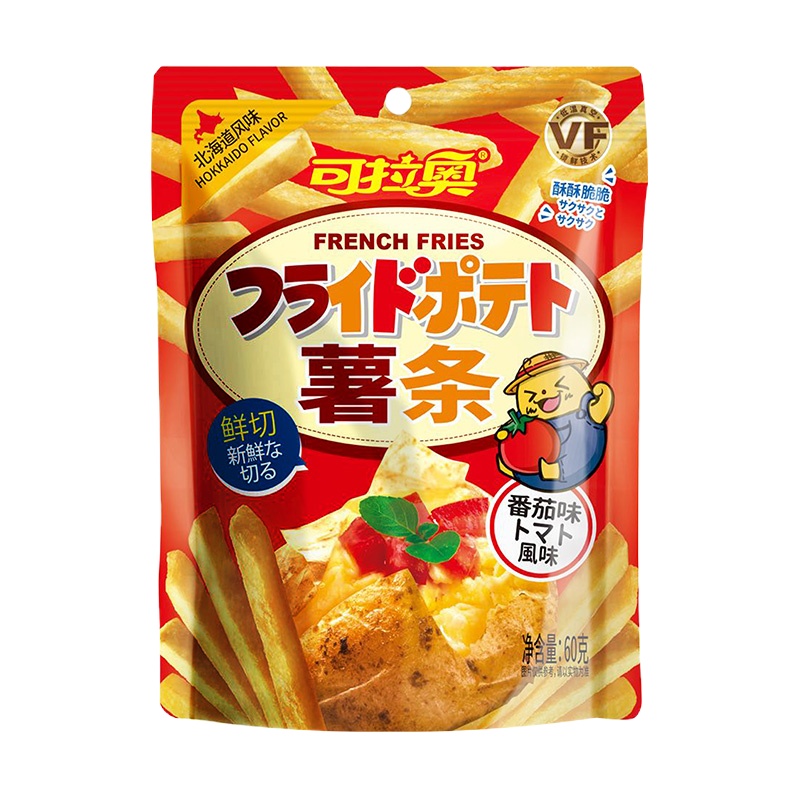 可拉奥薯条番茄味60克网红薯条薯片儿童膨化零食休闲食品小吃