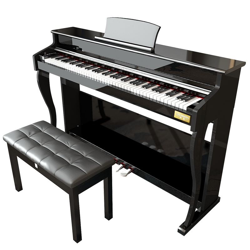 莫森(MOSEN)MS-188P智能烤漆钢琴 电钢琴 88键重锤专业考级立式电钢琴旗舰级+原装琴架+三踏板+双人凳+礼包