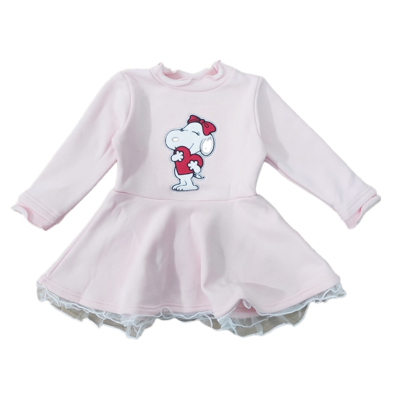 史努比(SNOOPY)女童卫衣裙秋冬款加绒连衣裙子90-140cm