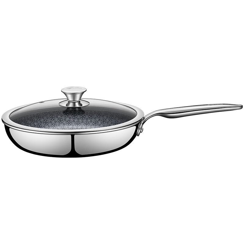 Lagostina拉歌蒂尼格雅系列不锈钢蜂窝煎锅平底锅牛排锅不粘锅26厘米 26厘米单柄煎锅