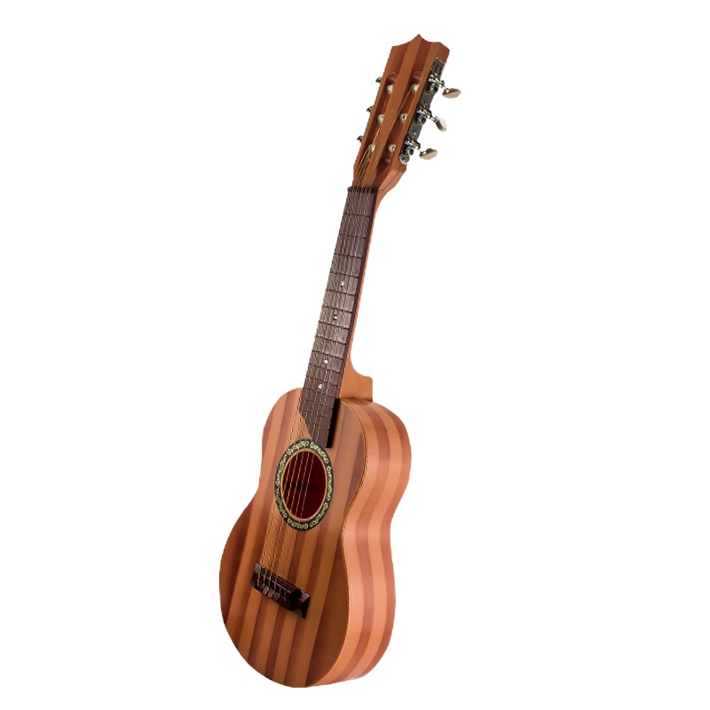 LIU MEI 六美吉他初学者儿童小吉他玩具可弹奏音乐启蒙乐器宝宝节日生日礼物 138-3(台湾木纹仿真六弦吉他)