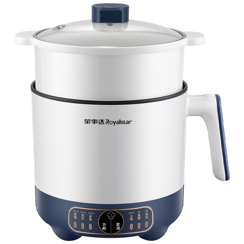 荣事达(Royalstar)迷你电火锅RHG-MN1705W多功能电热锅 炒锅 电煮锅 宿舍小锅 火锅 电蒸锅 煮面锅
