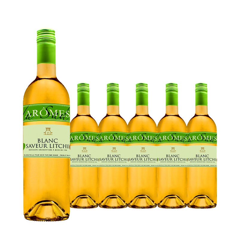 法国原瓶进口 奥莫斯荔枝味配制酒 Aromes blanc saveur litchi整箱装750ml*6