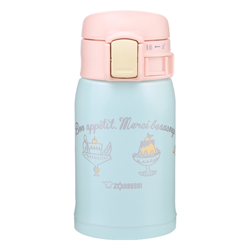 象印(ZOJIRUSHI) 保温杯 SM-SP24 马卡龙保温杯真空不锈钢水杯少女便携儿童迷你进口杯 AZ绿色
