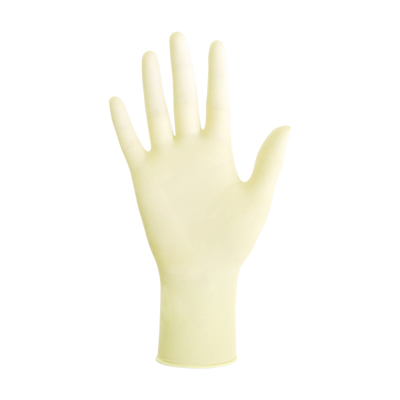 超护一次性手套橡乳胶无粉食品餐饮家务清洁口腔检查手套M码100只装