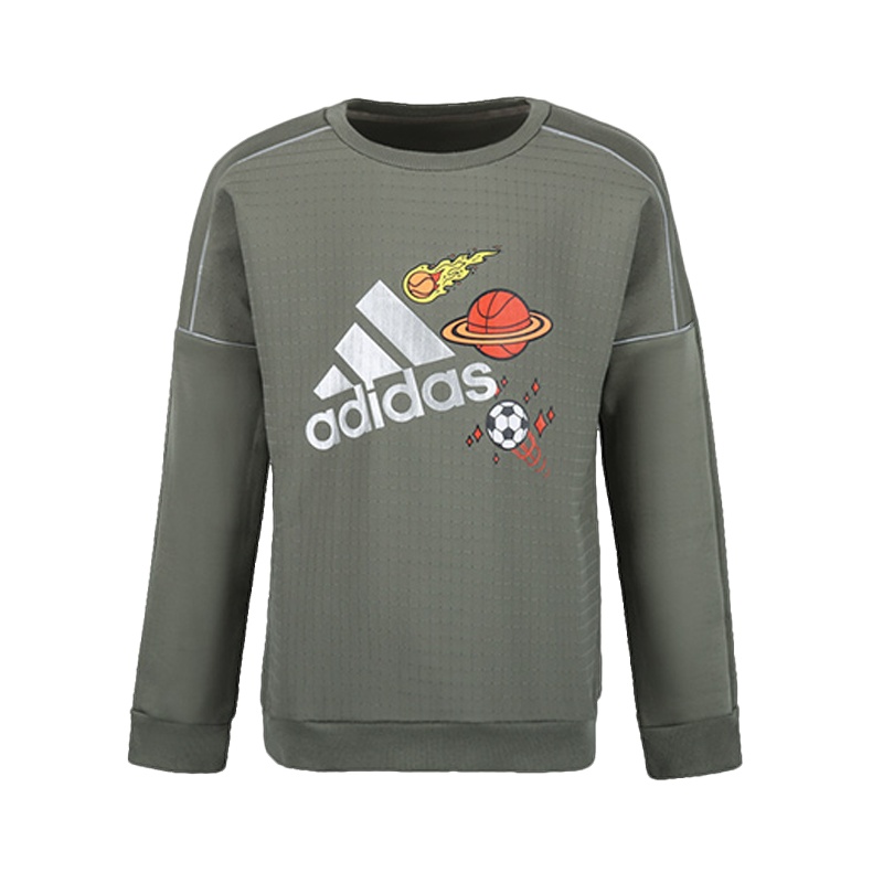 阿迪达斯adidas2020春男小童运动休闲卫衣FM9696