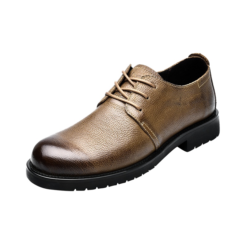 Jeep吉普男鞋舒适透气擦色鞋头商务休闲皮鞋男