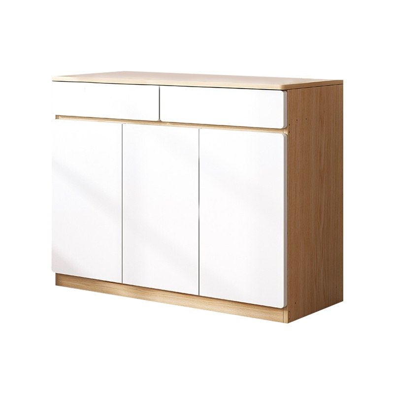 尔迈 鞋柜简易多层收纳客厅门厅玄关柜阳台北欧简约仿实木储物鞋柜架子 原木纹色140*32*100cm