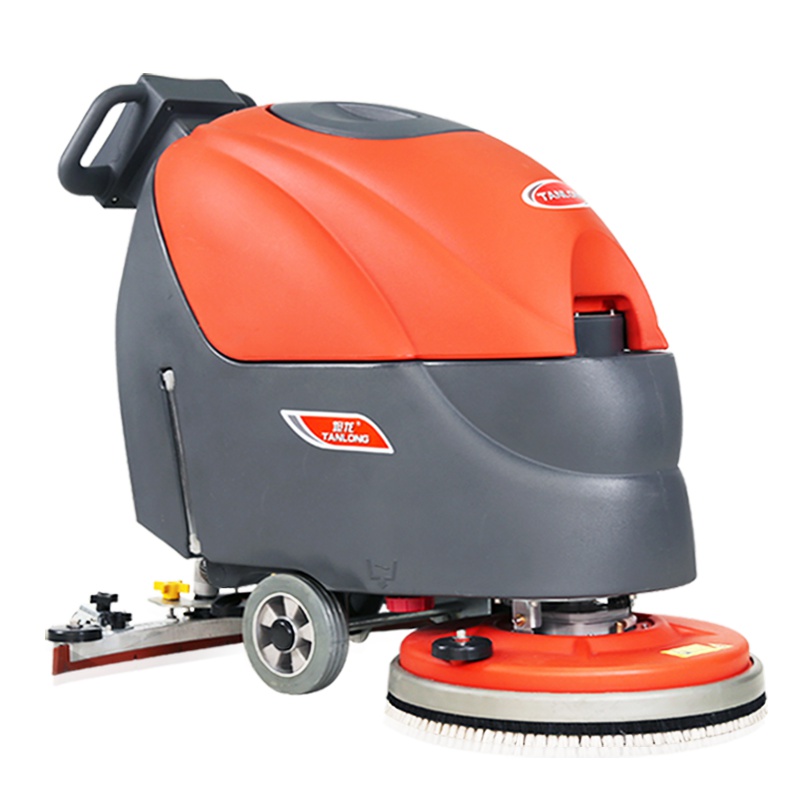 坦龙手推式洗地机商场超市用电瓶全自动刷地机工厂洗地吸干拖地机