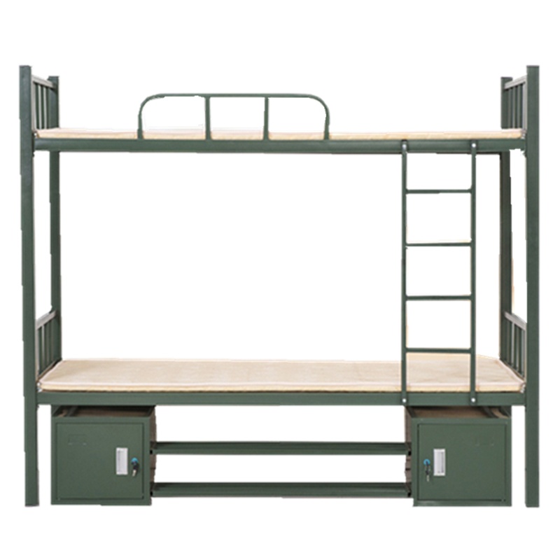 周鼎皖学生公寓床(方直管侧剃双层含铁鞋柜床)