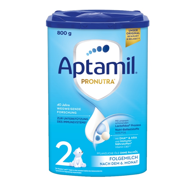 Aptamil 德国Aptamil 爱他美HMO升级 本土版 2段(6-12个月)800g/罐 婴幼儿配方奶粉