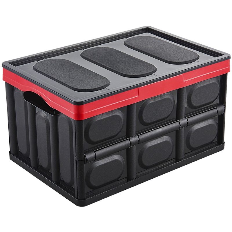 悦卡汽车后备箱收纳箱 车载多功能车内尾箱整理箱置物用品 经典系列折叠储物箱 炫酷黑-30L