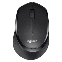 罗技（Logitech）M330 鼠标 无线鼠标 办公鼠标 静音鼠标 右手鼠标 黑色 自营 带无线2.4G接收器