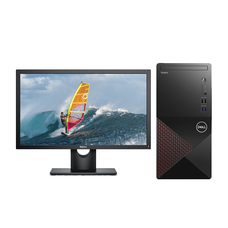 戴尔(DELL)V3881-12N8R(G6400/8G/1T机械+256G固态/集成显卡)定制③+SE2218HV-21.5英寸显示器