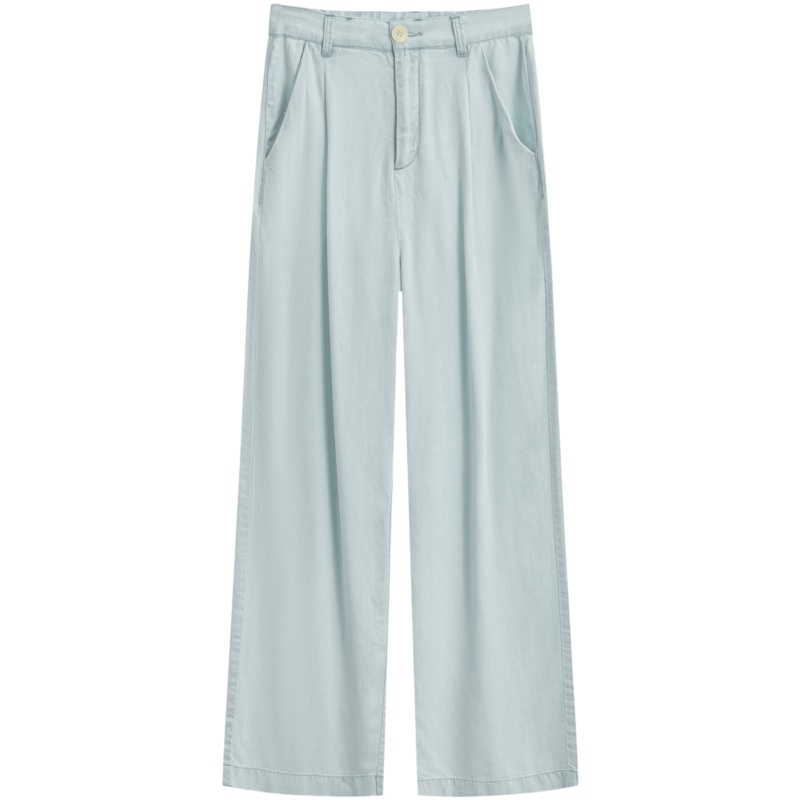 OtherMix清水蓝直筒牛仔裤女2021年夏季新款薄高腰显瘦阔腿长裤子