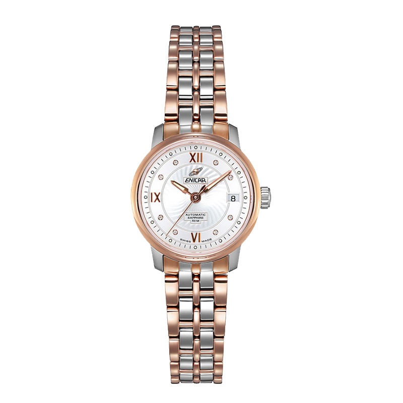 英纳格(ENICAR)精英系列时尚简约休闲商务钢带自动机械女士手表780/50/351GK