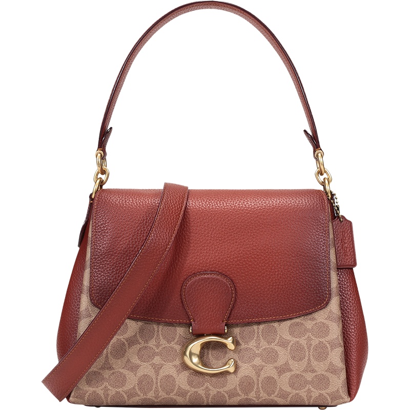 COACH 蔻驰 女士 专柜款涂层帆布配皮MAY手提单肩斜挎包 5229