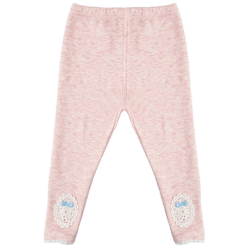 婴姿坊秋冬女童打底裤加绒儿童宝宝外穿长裤