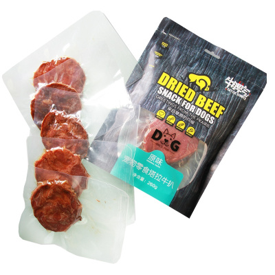 蒙贝(monbab)宠物零食 5片装 塔拉牛扒260g 袋狗狗零食纯牛肉训练泰迪犬类小吃